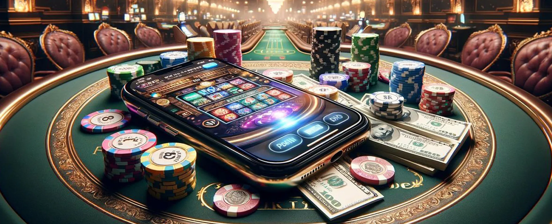 Dynamic golden slot machine with glowing symbols, representing plus777 online slots
